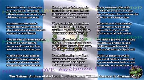 Guatemala National Anthem with music, vocal and lyrics ...