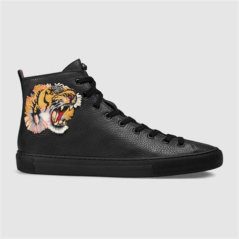 Gucci Leather High top With Tiger in Multicolor for Men | Lyst