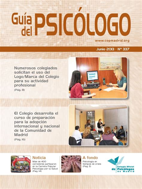 Guía del Psicólogo Junio 2013 by Colegio Oficial de ...