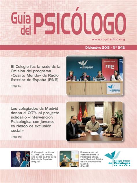 Guía del Psicólogo mes de diciembre 2013 by Colegio ...