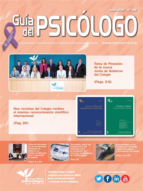 Guía del Psicólogo mes de Junio 2017 by Colegio Oficial de ...