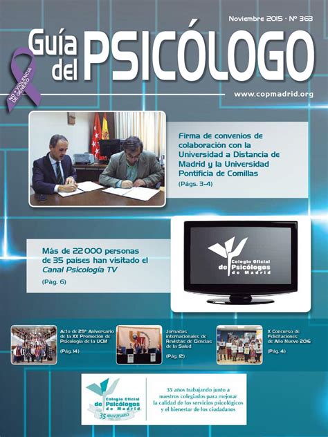 Guía del Psicólogo mes de Noviembre 2015 by Colegio ...