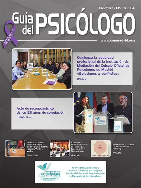 Guía del Psicólogos mes de Diciembre 2015 by Colegio ...