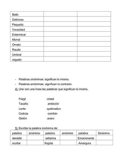 Guia leng y com. 4°sinónimos y antónimos