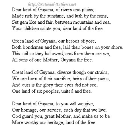Guyana national anthem