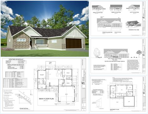 H233 1367 Sq Ft Custom Spec House Plans in both PDF and ...