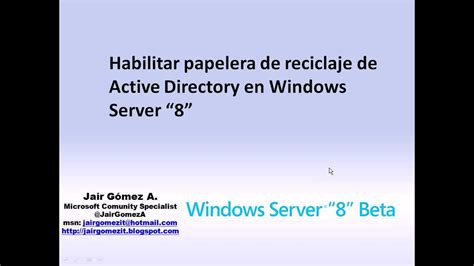 Habilitar Papelera de Reciclaje de Active Directory en ...