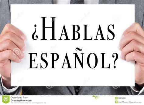Hablas Espanol   Two Speech Bubbles Stock Image ...