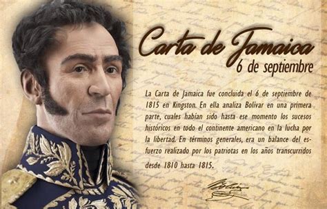 Hace 202 años Simón Bolívar escribió la Carta de Jamaica ...