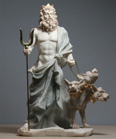Hades Pluto God of Underworld & Cerberus Handmade Statue ...