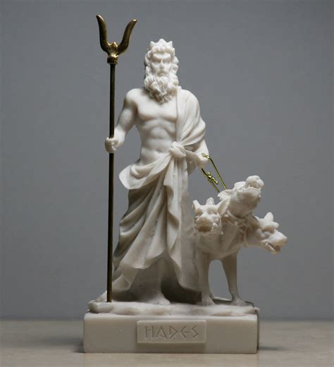 Hades Pluto Greek God of Underworld & Cerberus Handmade Statue
