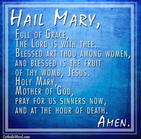 Hail Mary #prayer | Prayer and Meditation | Pinterest