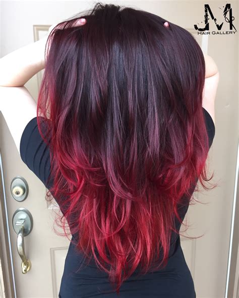 Hair color red hair purple hair ombré | JM hair gallery ...