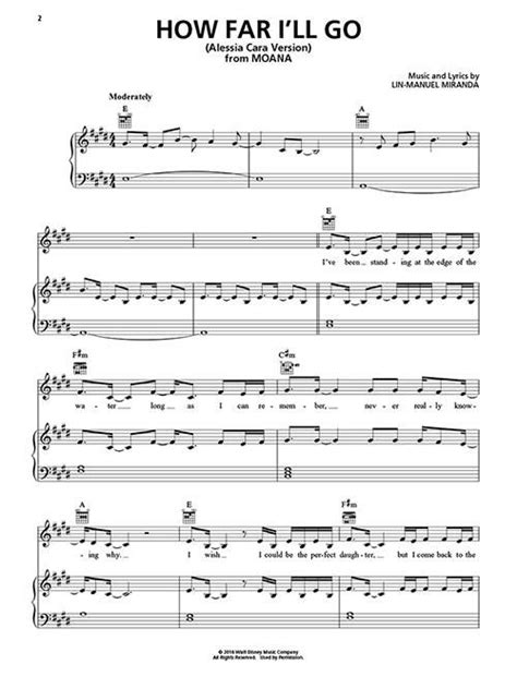 Hal Leonard How Far I ll Go  from Moana    Miranda   Piano ...
