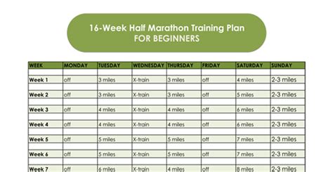 Half Marathon Training Plan *with Printable*