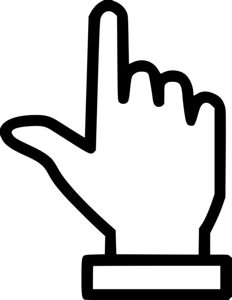 Hand Finger Pointing Up Svg Png Icon Free Download ...