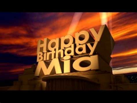 Happy Birthday Mia   YouTube