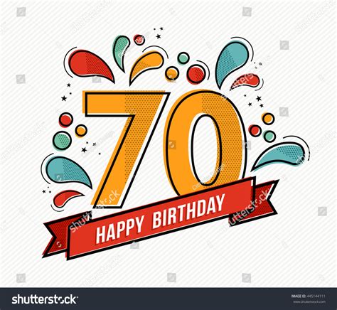 Happy Birthday Number 70 Greeting Card Stock Illustration ...