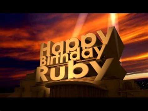 Happy Birthday Ruby   YouTube