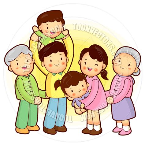 Happy Extended Family Clipart
