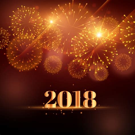 Happy new year fireworks background for 2018 Vector | Free ...