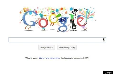 Happy New Year  Google Doodle Celebrates 2012 With ...