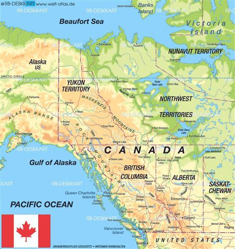 Harta de europa de vest Canada   Detaliată hartă de vest ...