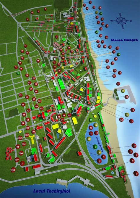 Harta Eforie Nord, pozitionarea hotelurilor pe harta