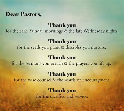 Have you said Thank You to your pastor recently? | Verses ...