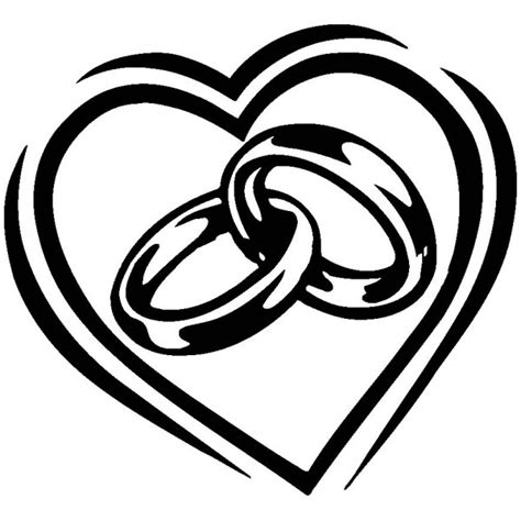 Heart Engagment Wedding Rings Wall Art Decal Sticker Picture