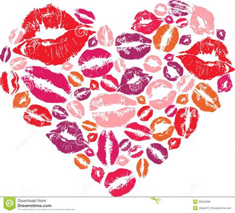 Heart Shape With Kisses Royalty Free Stock Photos   Image ...