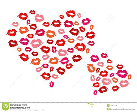 Hearts And Kisses Royalty Free Stock Images   Image: 33679129