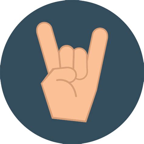 Heavy metal   Iconos gratis de gestos