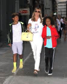 Heidi Klum with her children in New York City