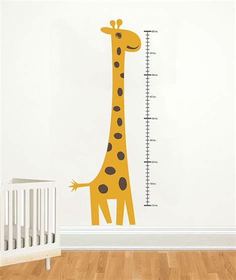 Height Chart Wall Decal Giraffe Growth Chart by DecalLab ...
