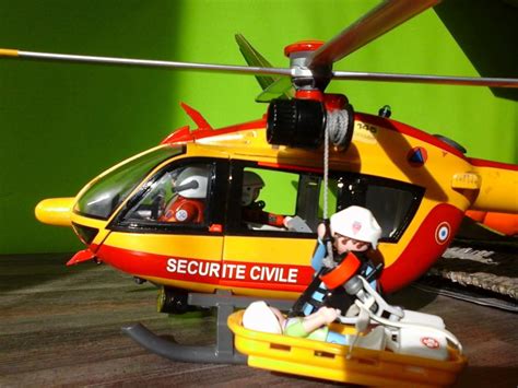 helicoptere securite civile playmobil   YouTube