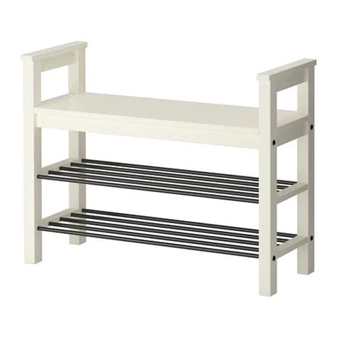 HEMNES Bench with shoe storage White 85x32 cm IKEA
