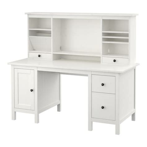 HEMNES Desk with add on unit   white stain   IKEA