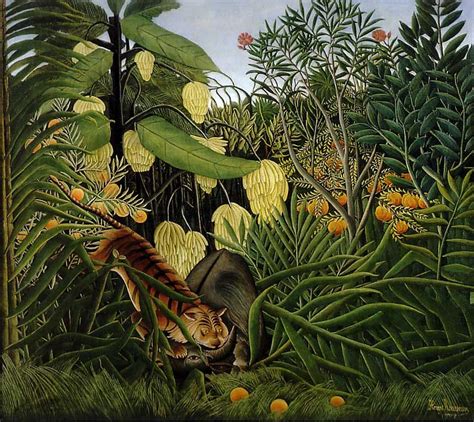 Henri Rousseau   Fight Between a Tiger and a Buffalo ...