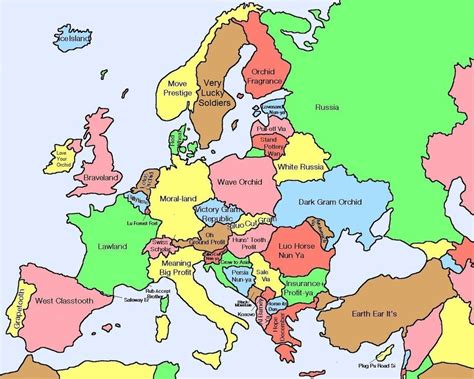 Here s A Map Of European Countries With Literal ...