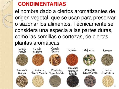 hierbas condimentos aditivos y enlatados