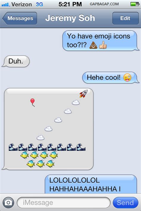 Hilarious Emoji Conversation LOL | Funny text messages ...