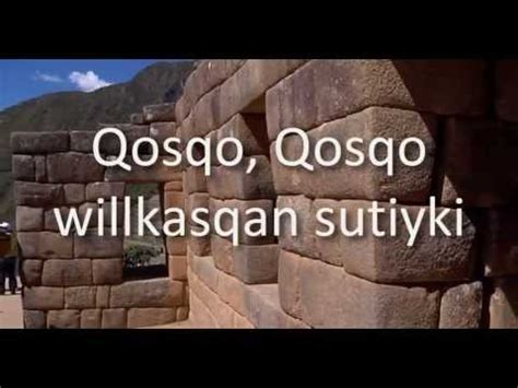 Himno al Cusco   Qosqo en Quechua   Letras Karaoke ...