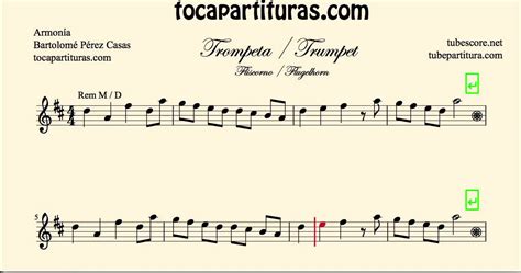 Himno de España Partitura de Trompeta y Fliscorno Marcha ...