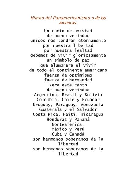 Himno Del Panamericanismo