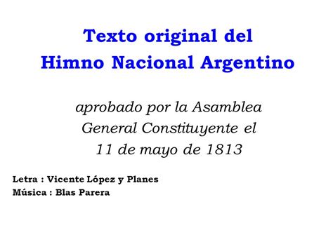 Himno Nacional Argentino   ppt descargar