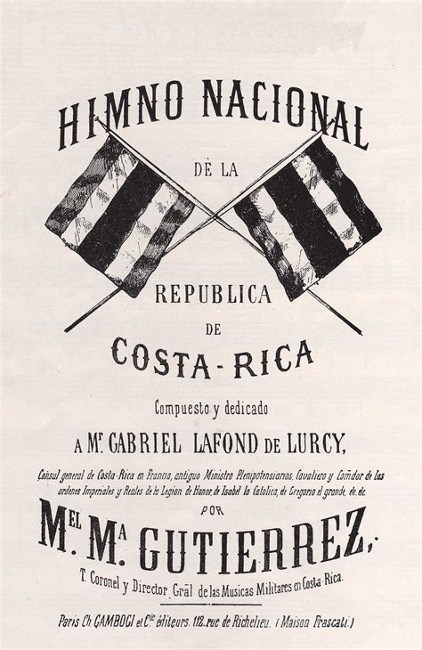 Himno nacional de Costa Rica   Wikipedia, la enciclopedia ...