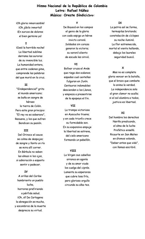 Himno Nacional de la República de Colombia by Esteban ...