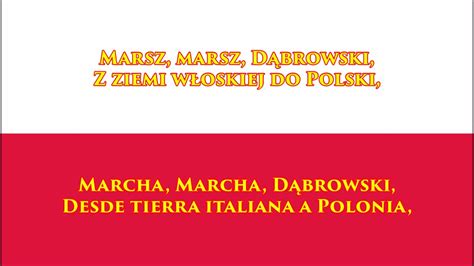 Himno nacional de Polonia  PL/ES Letra    Anthem of Poland ...
