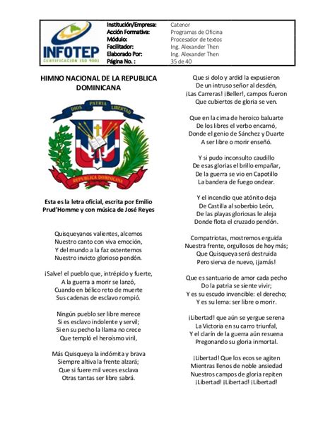 Himno Nacional De Republica Dominicana